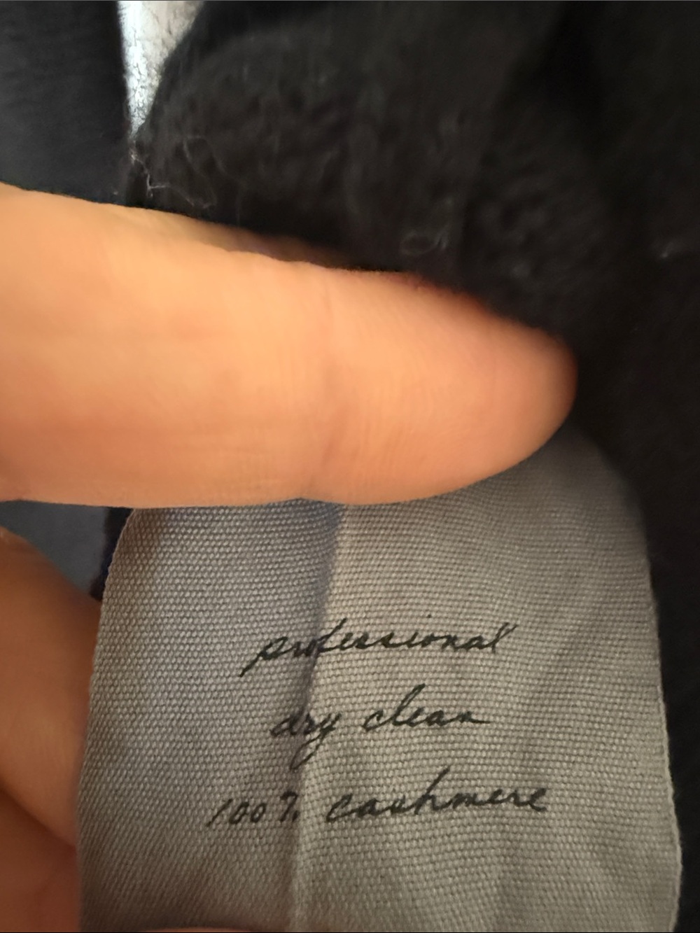 Raquel Allegra Cashmere Black Women's Crewneck Sweater - distressed back - Picture 3 of 5